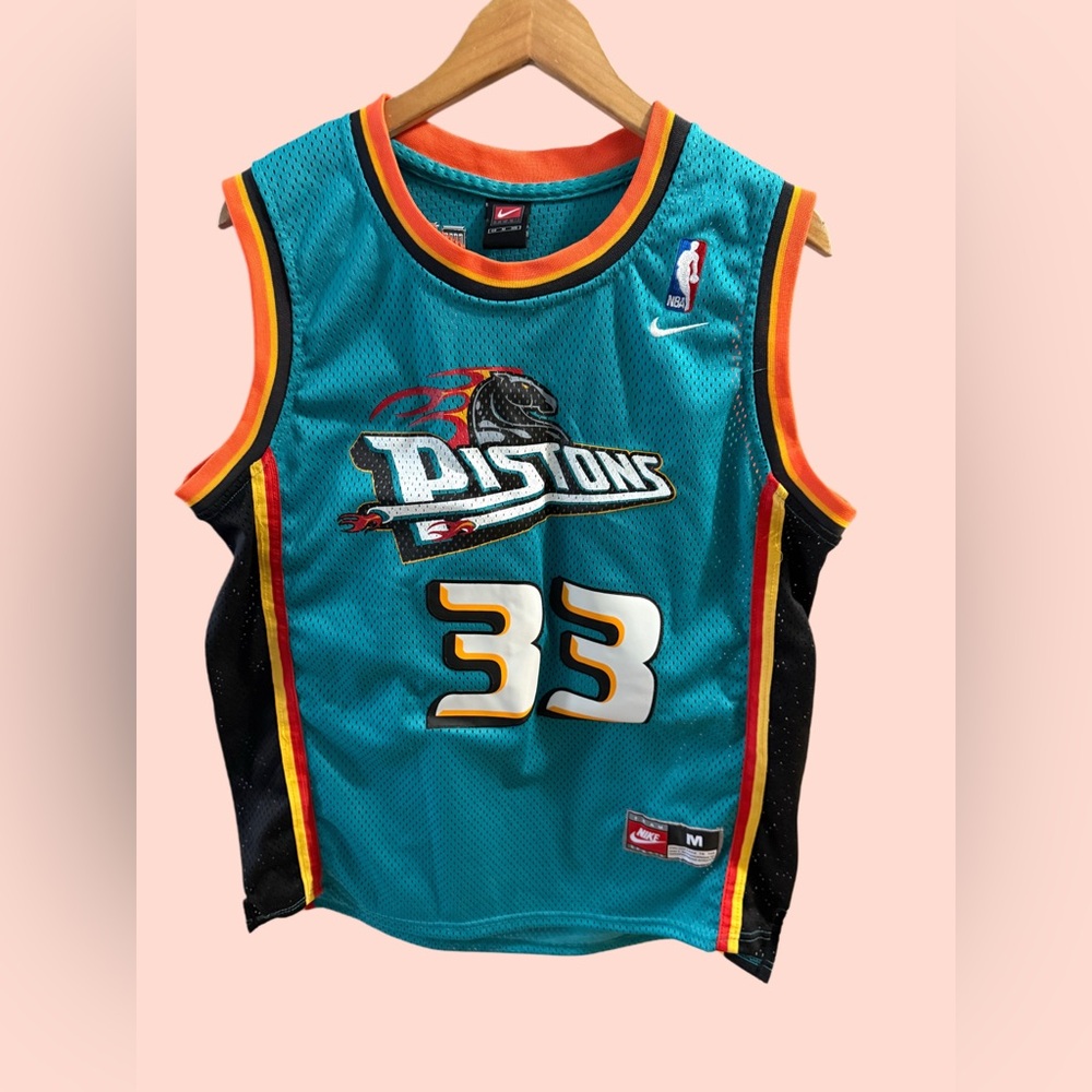 NBA Detroit Pistons 33 Hill Basketball Jersey